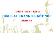 Bài 6.41 trang 26 Toán 6 Tập 2 Kết nối tri thức
